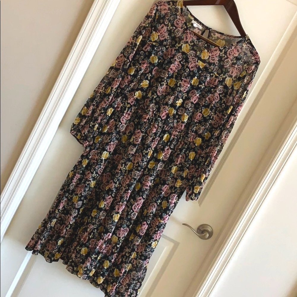 Maurices Black Floral Dress
